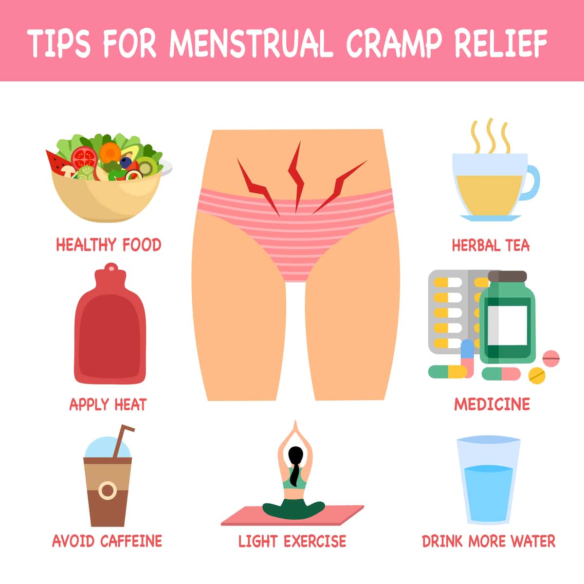 Menstrual cramps relief